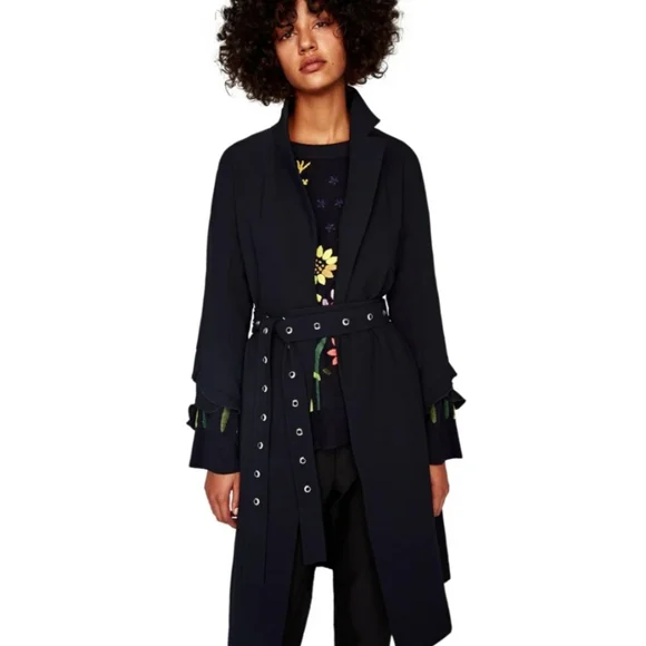 ZARA BLUE TRENCH COAT !! - Picture 3 of 13